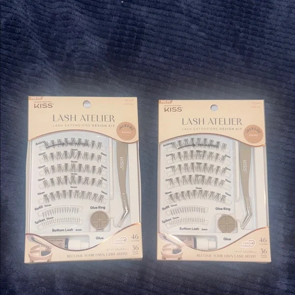 Kiss Lash Atelier Natural Beige and White Lash Extensions Kit - SET OF TWO