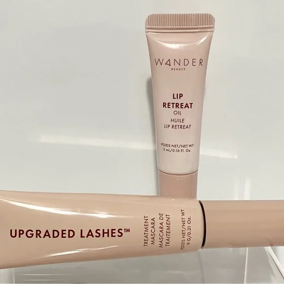 Wander Beauty Lip Retreat Oil and Upgraded Lashes Treatment Mascara.
