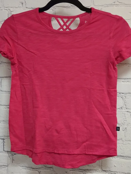 GAP Hot Pink Short Sleeve Tee with Crisscross Back