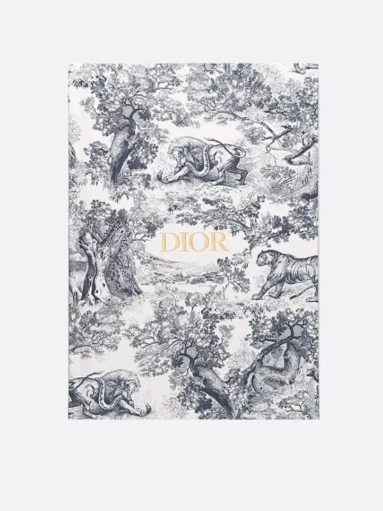 NEW! Never Used Dior Toile de Jouy Notebook | Blue & White w Signature Gold Logo