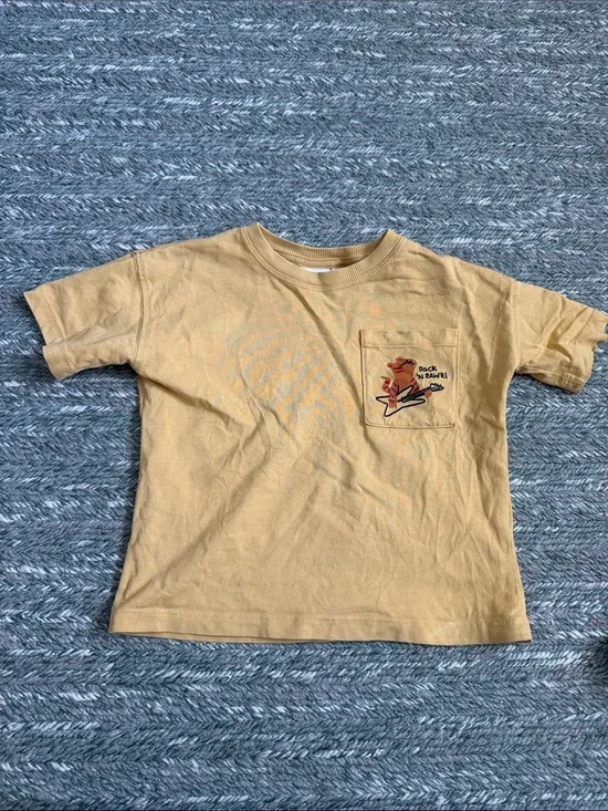 Zara Mustard Pocket Tee