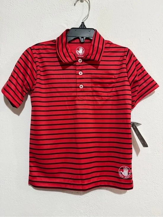 Body Glove Red and Black Striped Kids Polo