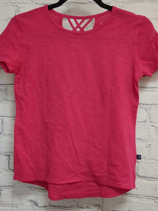 GAP Hot Pink Short Sleeve Tee with Crisscross Back Detail