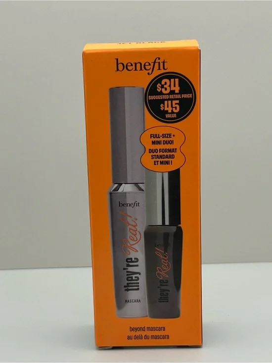 Benefit Cosmetics They're Real! Lengthening Mascara Duo Set Full Size And Mini