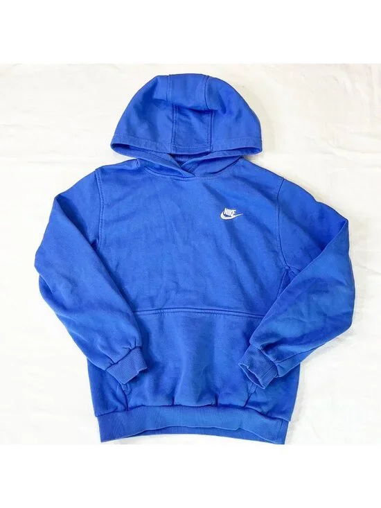 Nike Youth Sportswear Club Fleece Pullover Hoodie Size Large Comet Blue