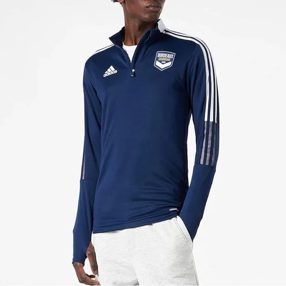 adidas FC Girondins Bordeaux 1/4 Zip Training Top⚽️ ~ M (11/12)