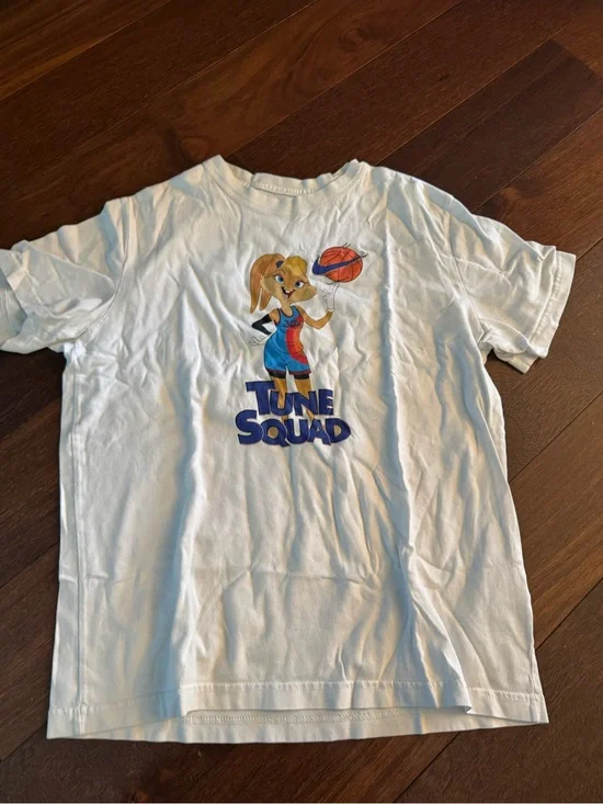 Nike White Tune Squad Lola Bunny Graphic Tee with Blue and Orange Print