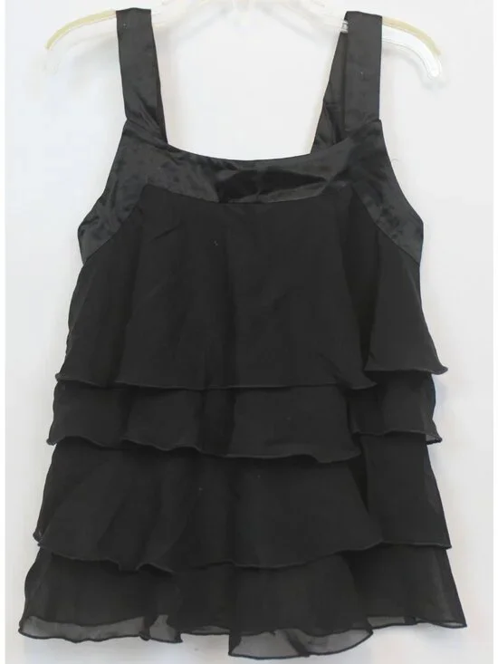 Y2K Limited too Shirt sz 6/7 Ruffle Layer Stretch Tank Top Christmas Holiday