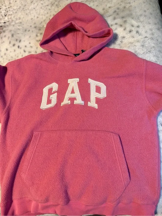 GAP Hot Pink Hooded Pullover with White Logo