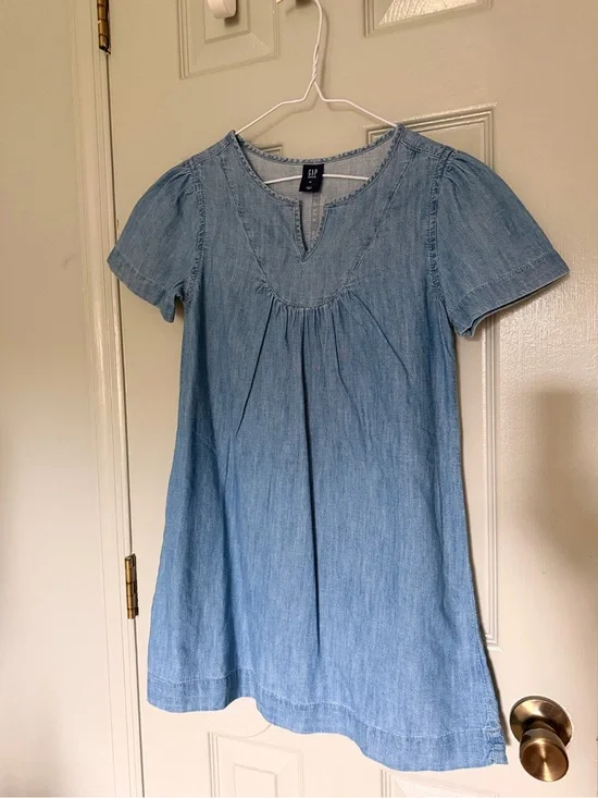 Girls GAP Light Blue Denim Tunic Dress