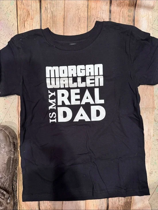 Kids Black 'Morgan Wallen Is My Real Dad' Graphic Tee