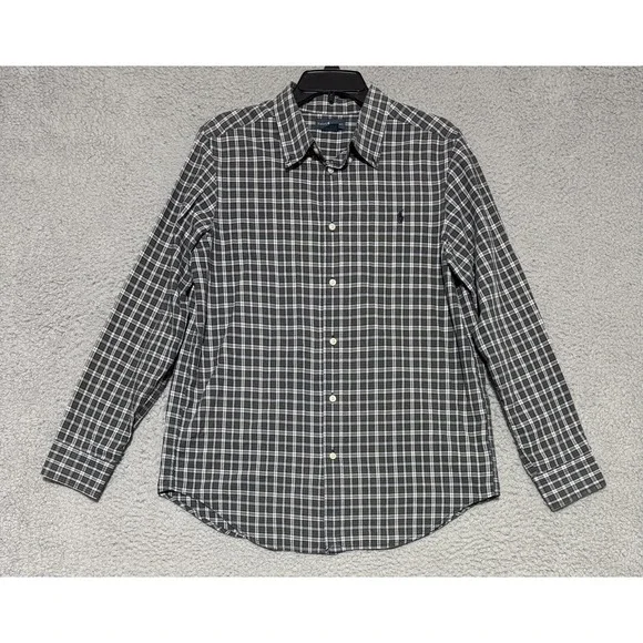 Polo Ralph Lauren Plaid Long Sleeve Button Up Shirt Boys Size XL 18-20 Cotton