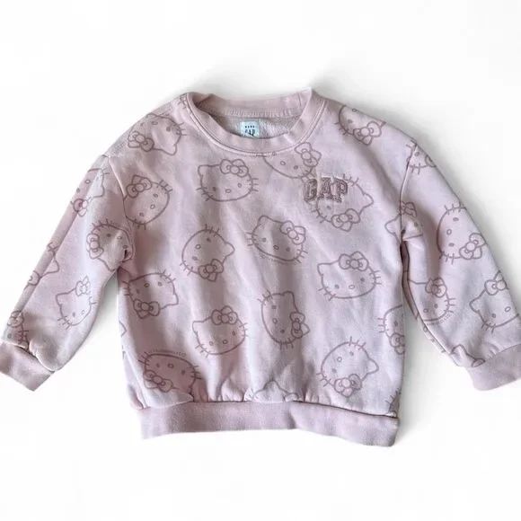 Baby GAP x Hello Kitty Pink Fleece Sweatshirt Size 3 Years