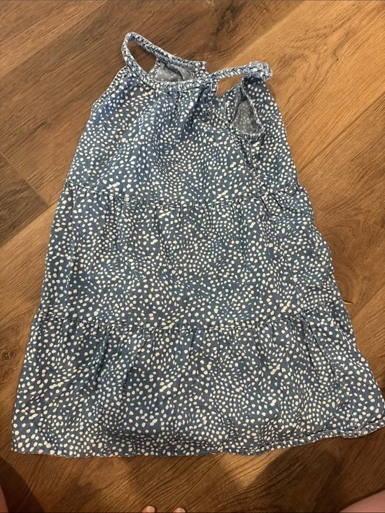 GAP Blue and White Dot Tiered Sundress Skirt