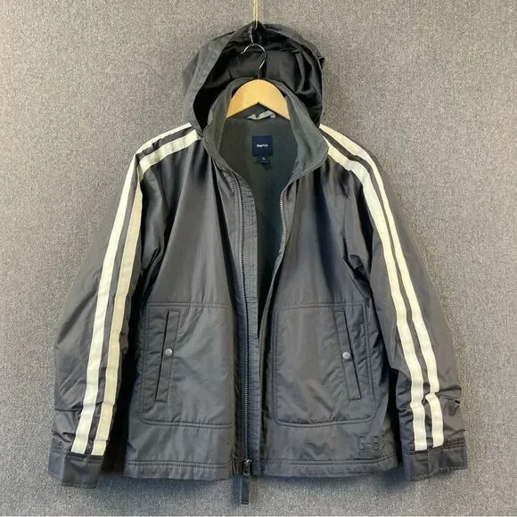 GapKids Boys Hooded Jacket with Zip-Away Hood | Size XL (12)