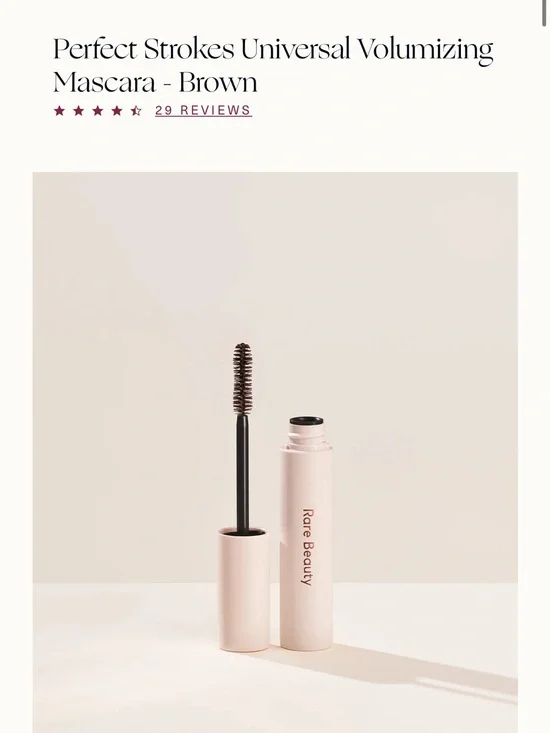Rare Beauty Perfect Strokes Volumizing Mascara — Brown