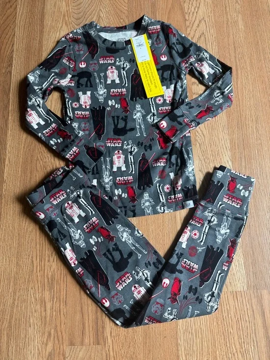 GAP Organic Star Wars Boys Long John PJ Set Pajamas 6 NWT