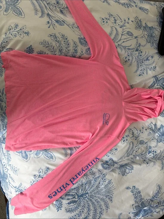 Vineyard Vines Coral Pink Whale Logo Hoodie