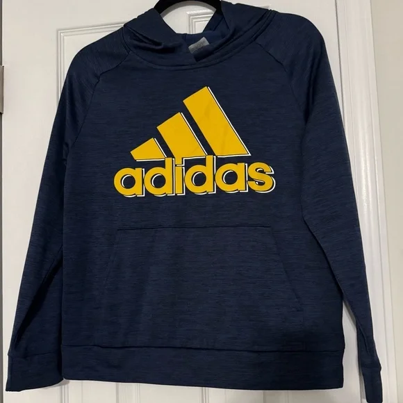 Adidas Kids Hoodie‎ in Navy and Yellow
