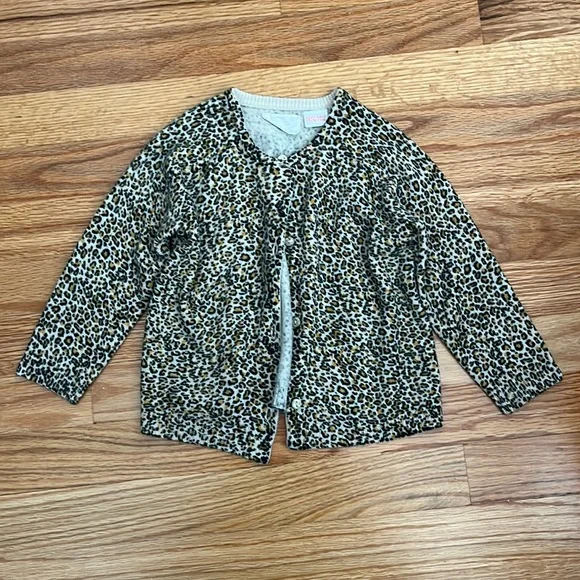 Zara Baby leopard animal print cardigan sweater 12-18 months