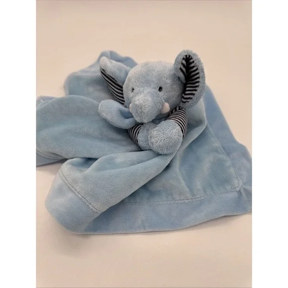 Child Baby Blue Elephant‎ Sweet Security Blanket Lovey Rattle