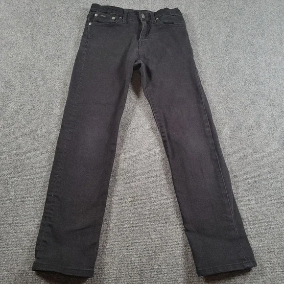 Polo Ralph Lauren Straight Jeans Kids Size 12 Black Hampton Straight Stretch