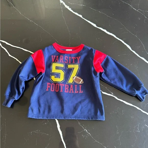 Vintage Carters Varsity Football Kids Shirt - Blue and Red‎