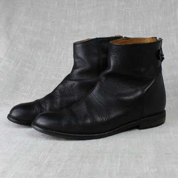 Madewell Hayes Black Leather Ankle Boots B2064 Size 7 Dead Stock Discontinued
