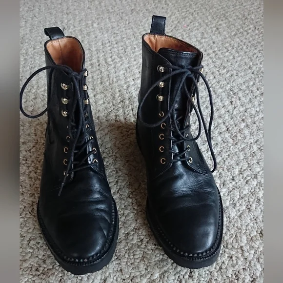& Other Stories leather lace-up boots size 6