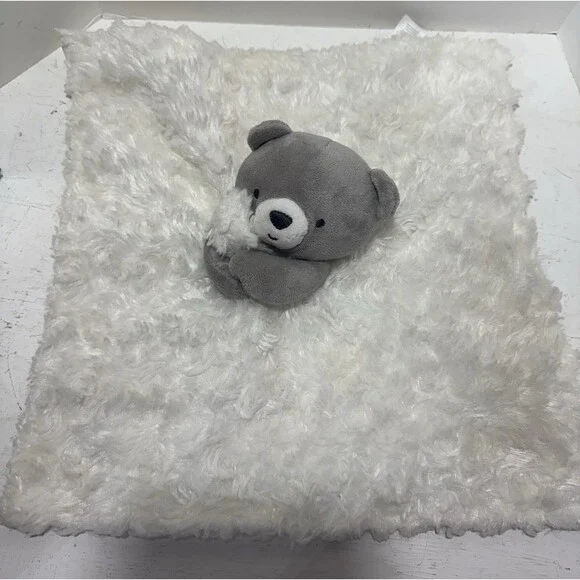 Just One You Grey White Bear Print Lovey 13
