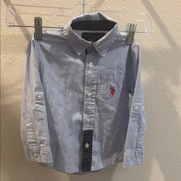 U.S. Polo Assn. Blue Shirt with Red Logo