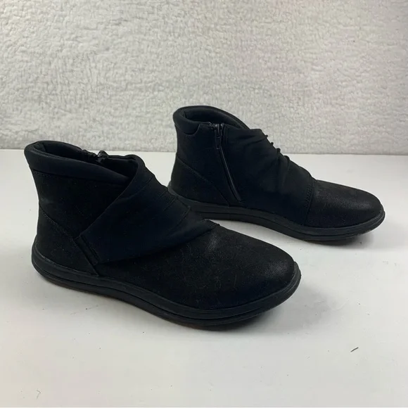 Clarks Womens 6.5 W Cloudsteppers Casual Ankle Boots‎ Black Sillian Tana 7628