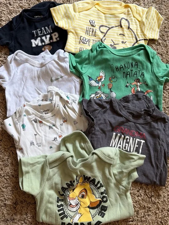 Carter's Multicolor Baby Tee Bundle with Simba & Graphic Prints