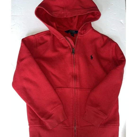 Polo Ralph Lauren |Red| Zip Up Long Sleeve Hoodie | Boys Size 6