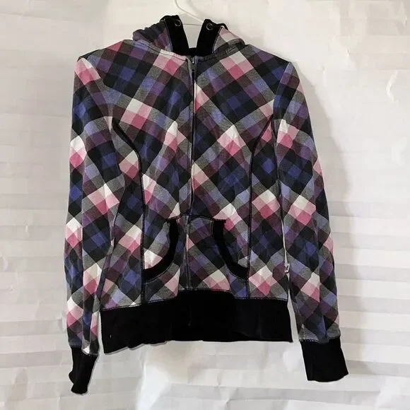 Self Esteem Multicolored Full Zip Hoodie Long Sleeve Girls Size Large Casual