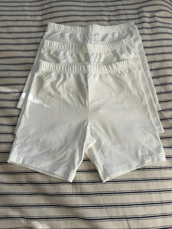 NWOT Carter's White Girls sz 12 Stretch Bike Shorts - 3-Pack