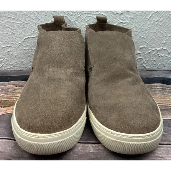 DV by Dolce Vita Slip On Ankle Sneakers Womens 9.5 Taupe Suede Platform Shoes