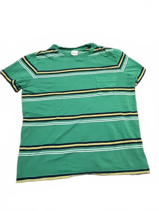 Hanna Andersson Boys Green Striped T-Shirt US 12