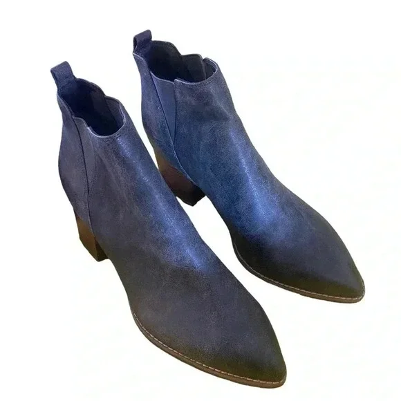 BC Born California Grey Pointed Toe Booties Size 8 1/2