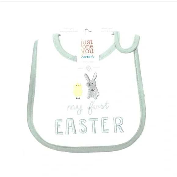 NWT Just for you by Carter’s My First‎ Easter bib set