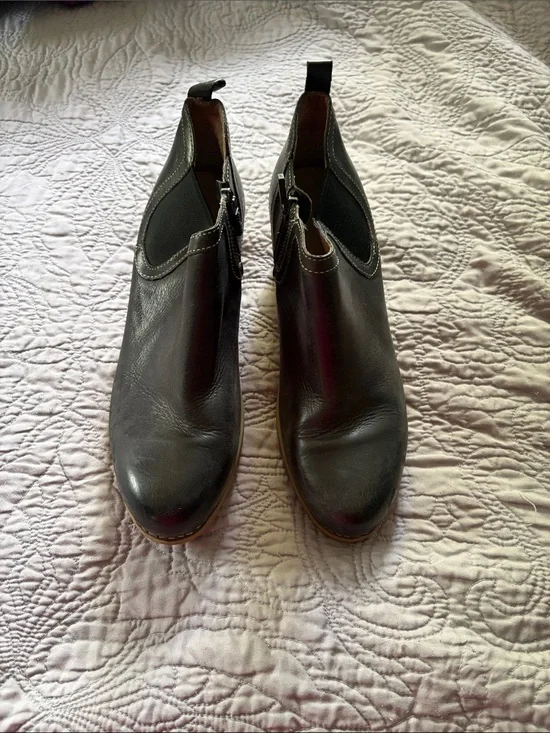 Dansko Black Leather Chelsea Ankle Booties