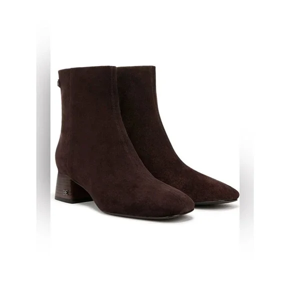 Sam Edelman Paige Brown Suede Ankle Boot in Cafe Noir size 10