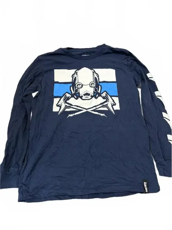 Fornite Boys Navy Blue Long Sleeve Graphic Tee 18/20