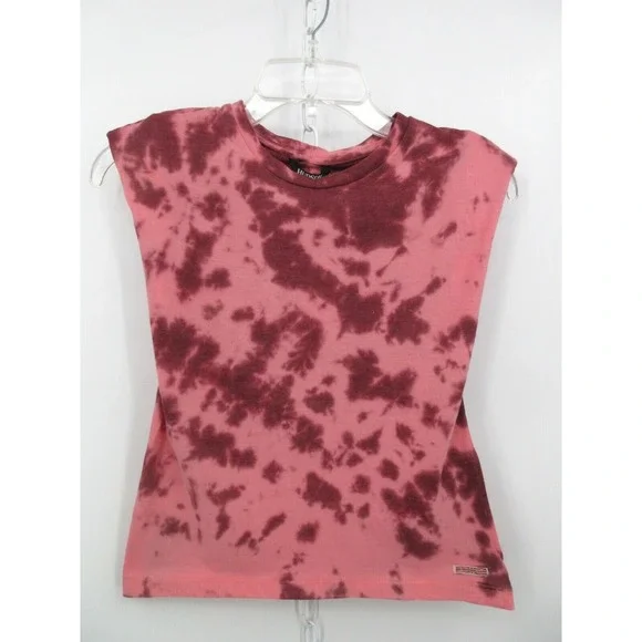 HUDSON KIDS TIE DYE TANK TOP Girl's Size Large 12-14 CABERNET (Pink And‎ Maroon)