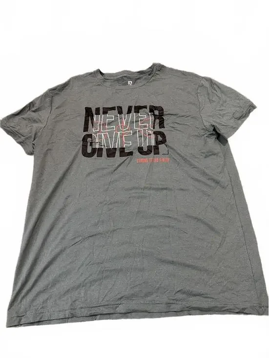 Runway Boys XL Casual T-Shirt Never Give Up Graphic
