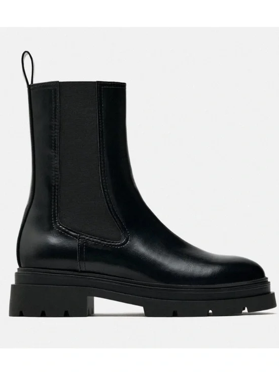 Zara Mid Calf Leather Boots