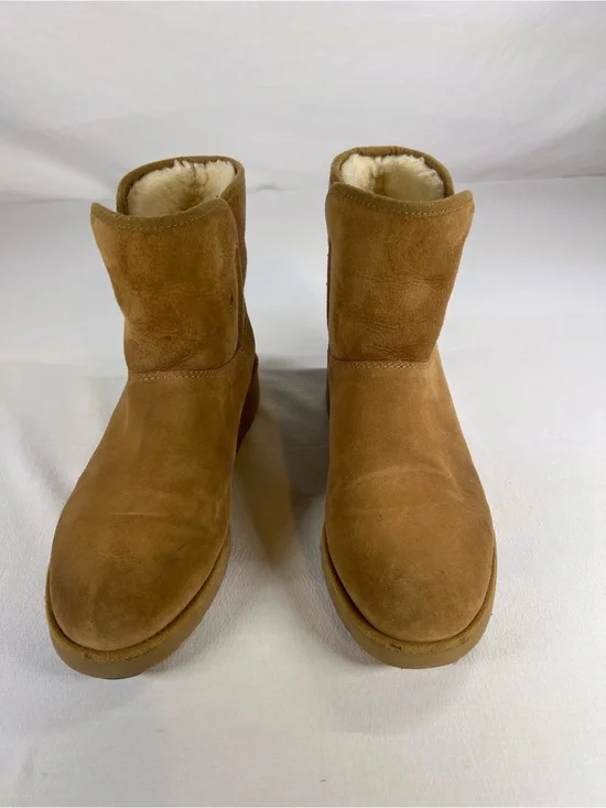UGG Chestnut Suede Shearling Lined Ankle Boots