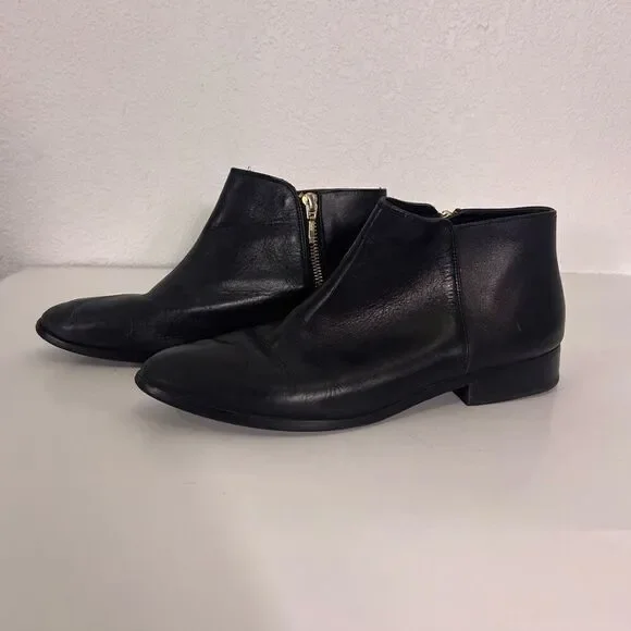 Nisolo Black Leather‎ Ankle Booties Women’s 8.5