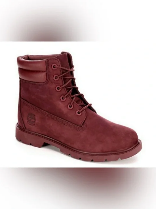 Timberland Burgundy Nubuck 6-Inch Work Boot Size 8 -