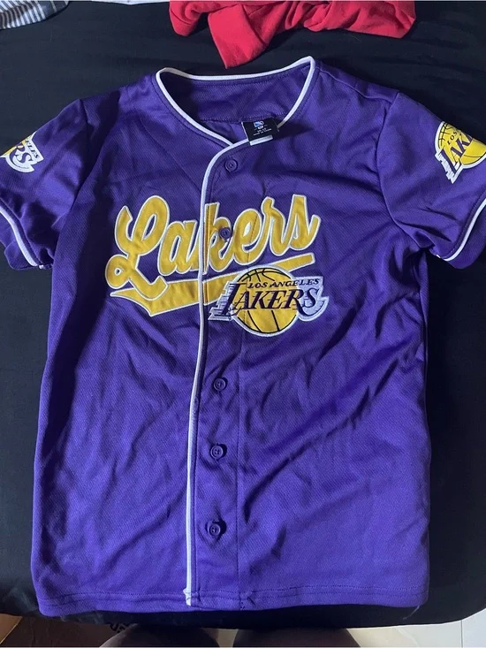 NBA Purple and Gold Button-Front Team Jersey